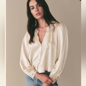 Dôen heirloom meiral top mother of pearl silk size S rare like new